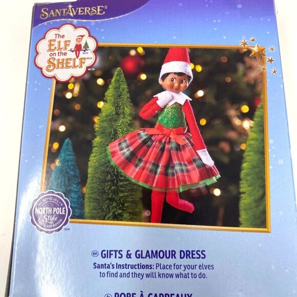 Elf on the Shelf Claus Couture Collection Gifts & Glamour Party Dress Tartan - Picture 7 of 9